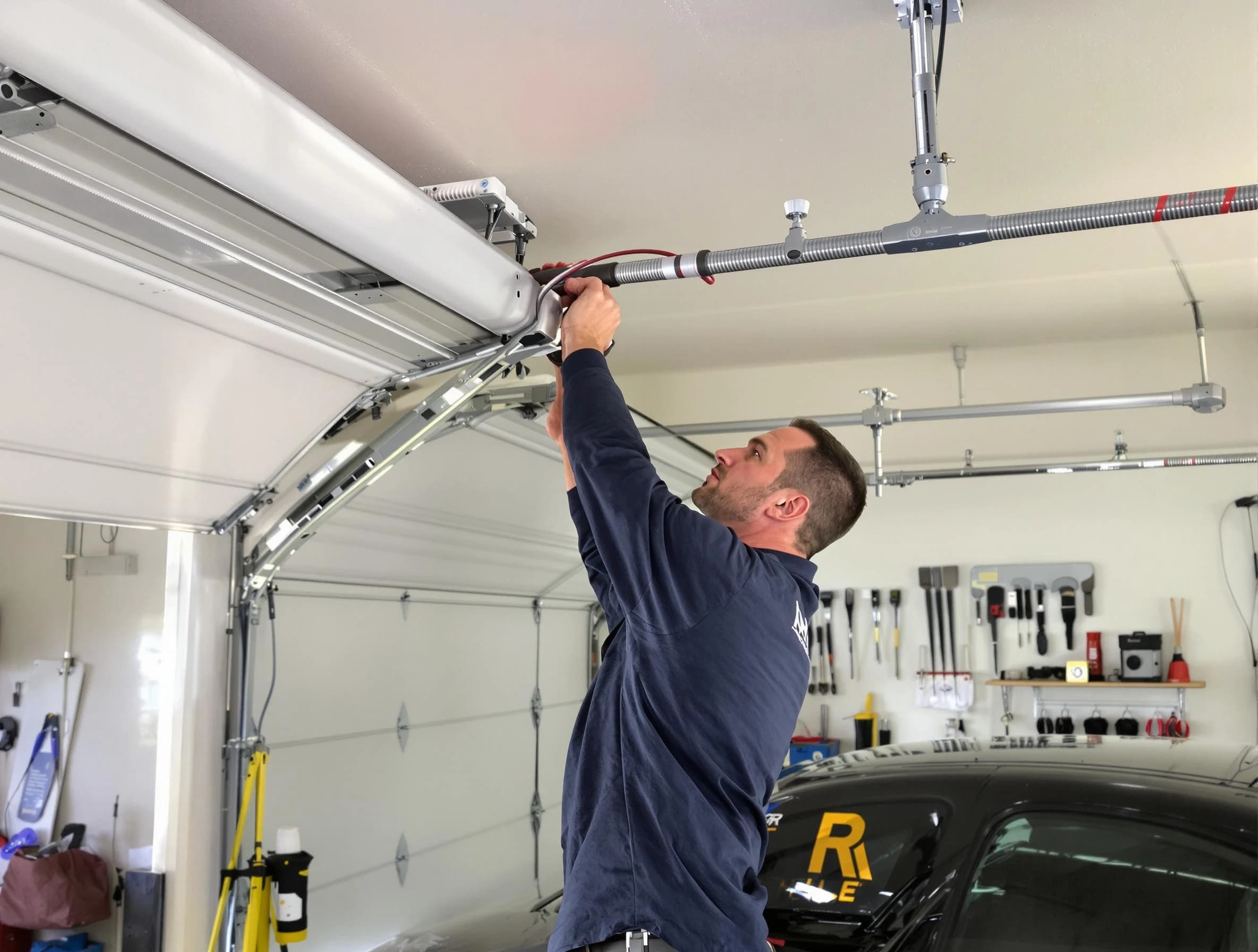 Tarrant Garage Door Repair technician performing garage door cable repair in Tarrant