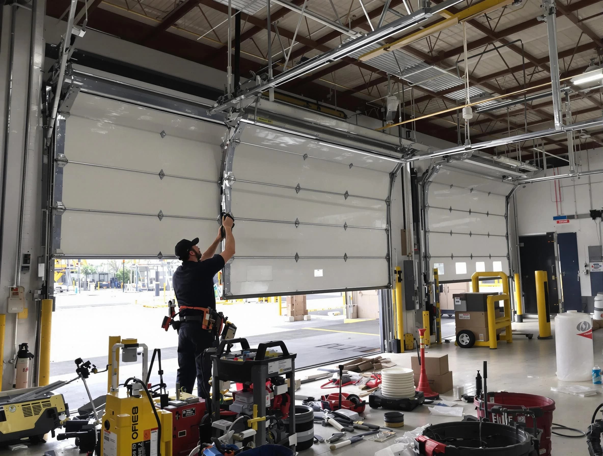 Tarrant Garage Door Repair technician performing commercial garage door repair in Tarrant