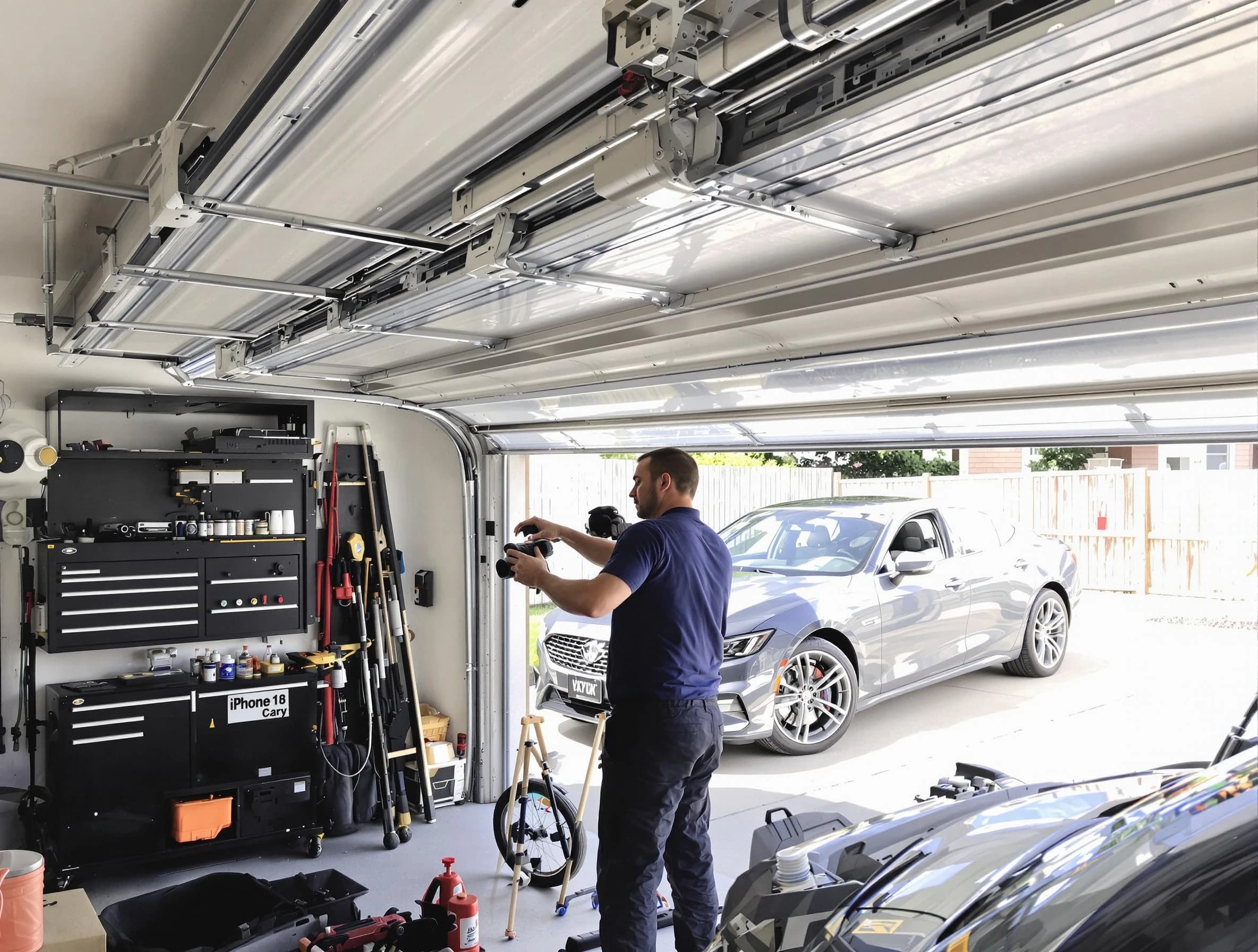 Tarrant Garage Door Repair technician fixing noisy garage door in Tarrant