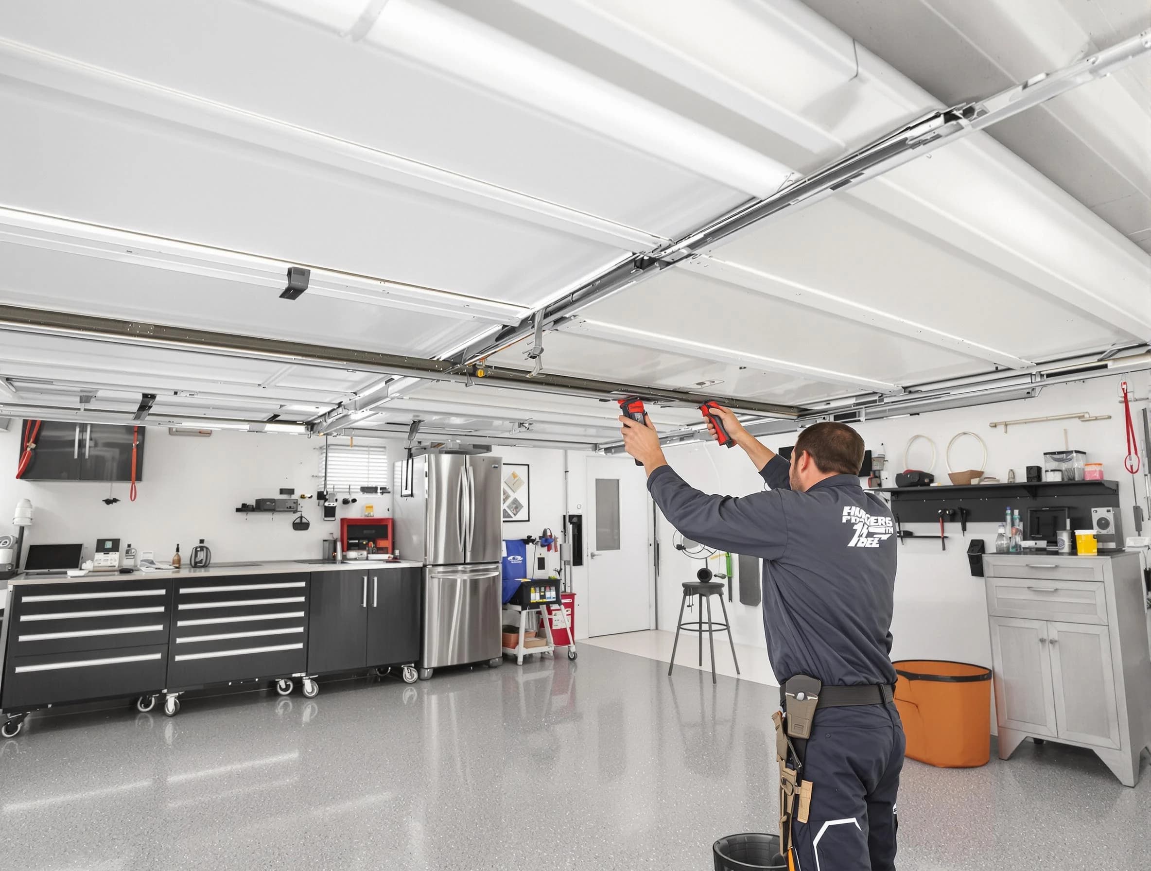 Overhead garage door repair service by Tarrant Garage Door Repair in Tarrant