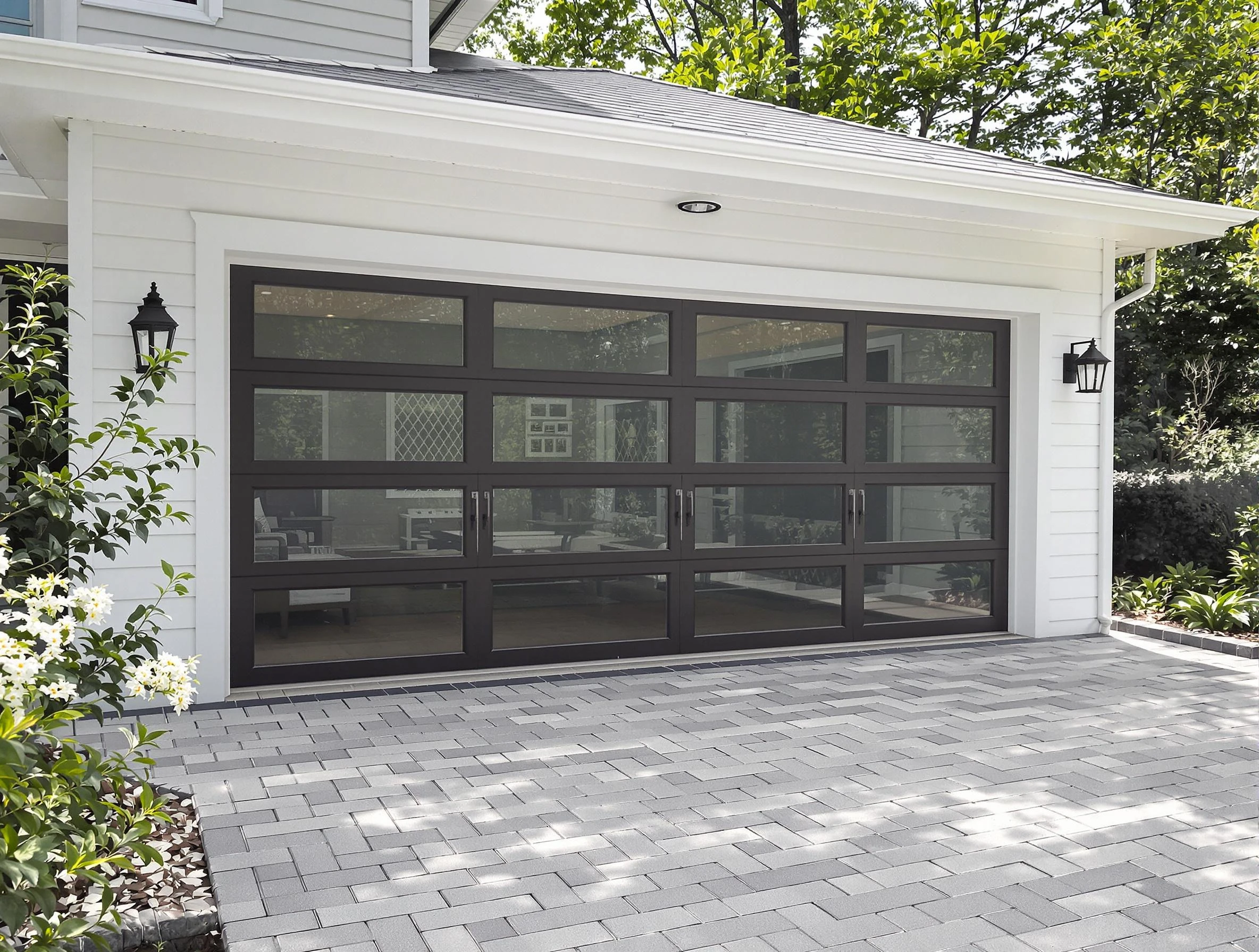 Tarrant Garage Door Repair design specialist presenting custom garage door options to Tarrant homeowner