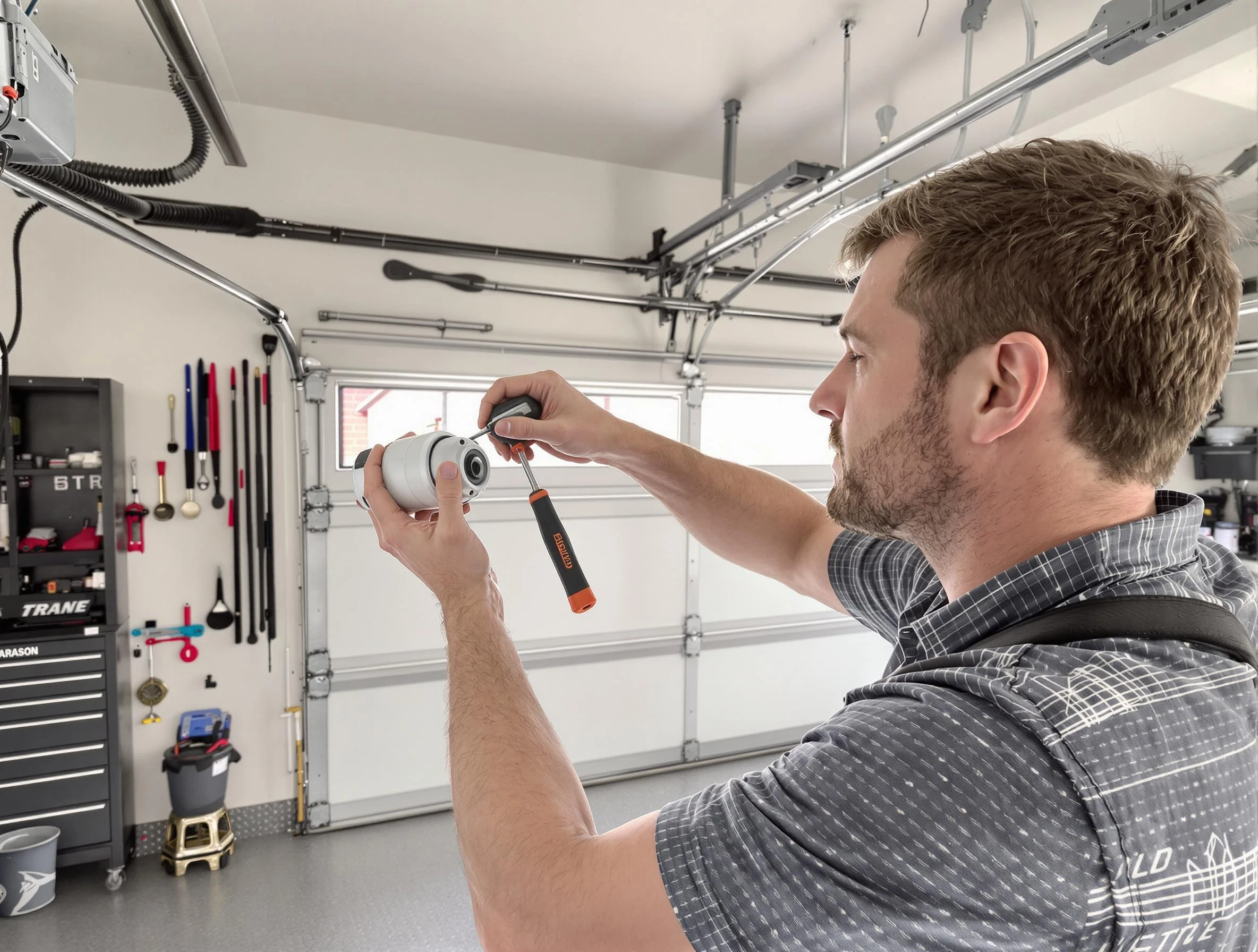 Garage door opener repair service by Tarrant Garage Door Repair in Tarrant