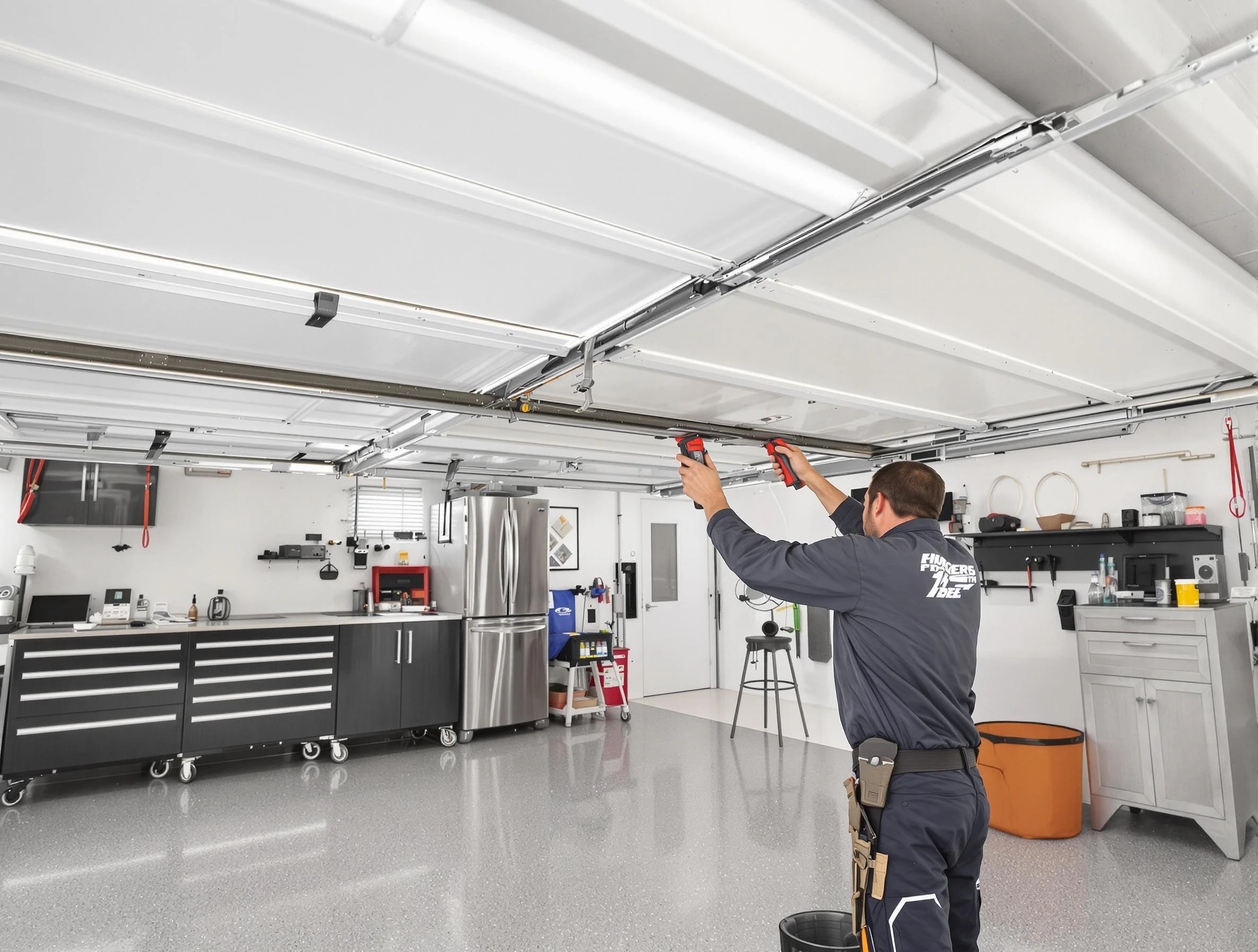 Overhead garage door repair service by Tarrant Garage Door Repair in Tarrant